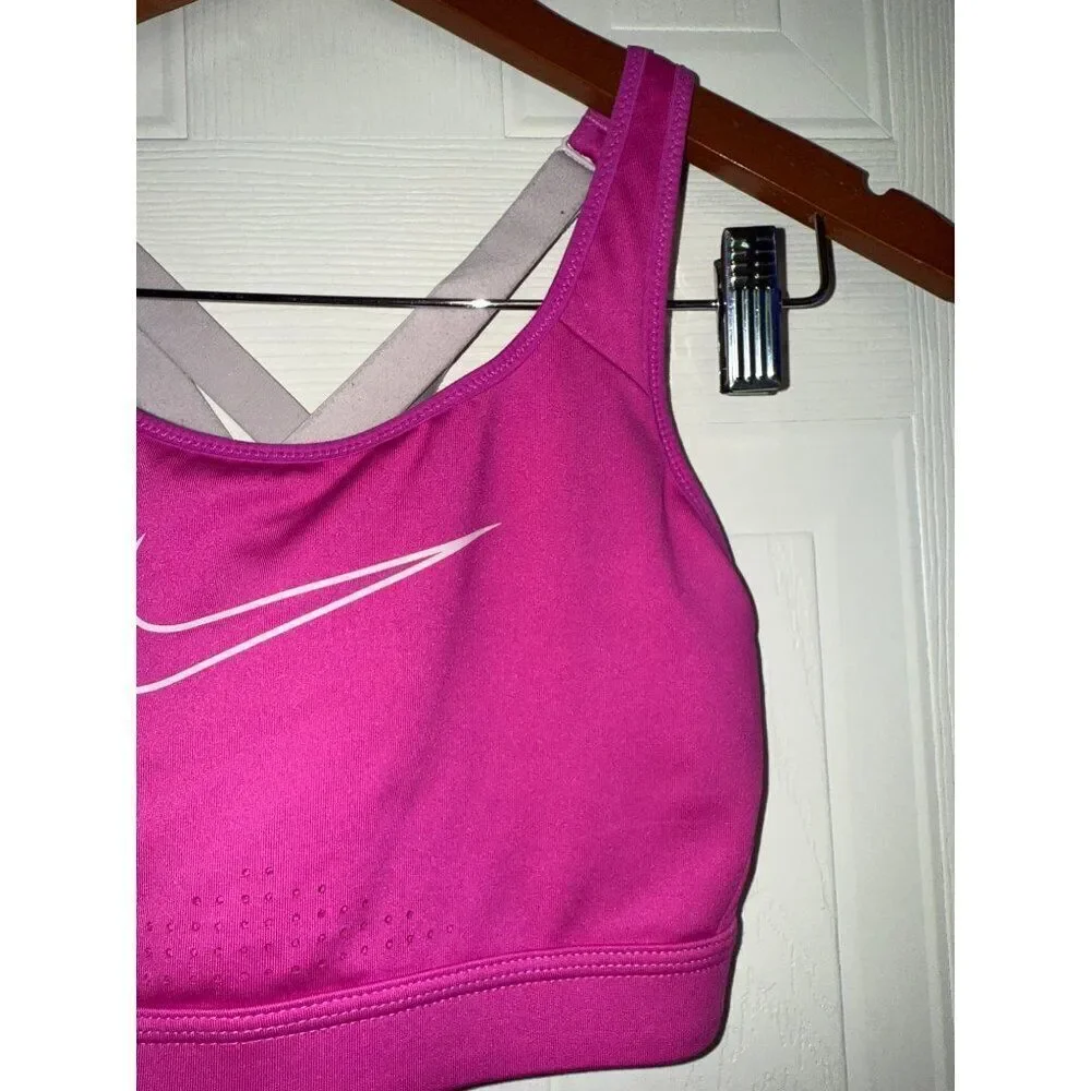Nike‎ Dri Fit Dry High Impact High Support Strappy Sports Bra Size Medium